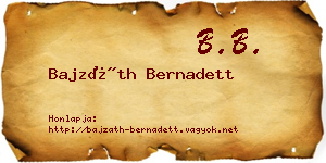 Bajzáth Bernadett névjegykártya