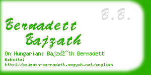 bernadett bajzath business card